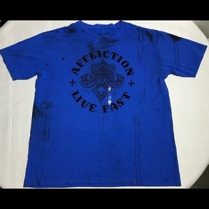 Men’s Live Fast Affliction T Shirt Plus Size XXXL